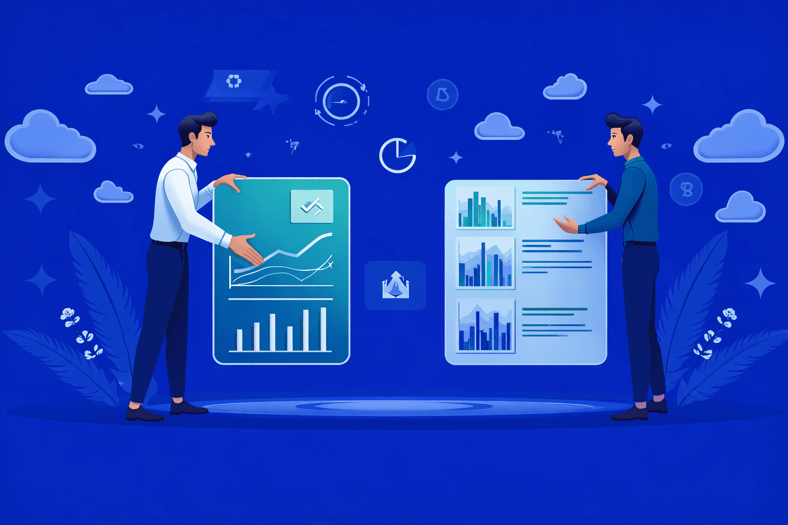 A/B Testing Analytics Illustration